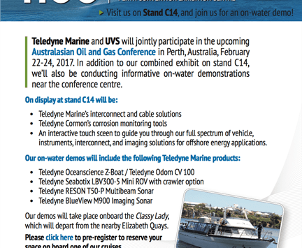 UVS and Teledyne Marine at Australian Oil & Gas