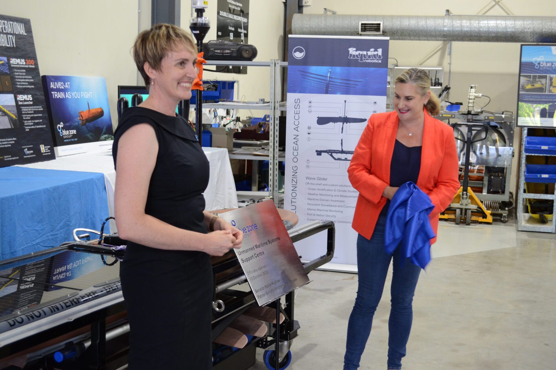 BlueZone hosts Senator Hughes for Unmanned Maritime Systems Support Centre Opening