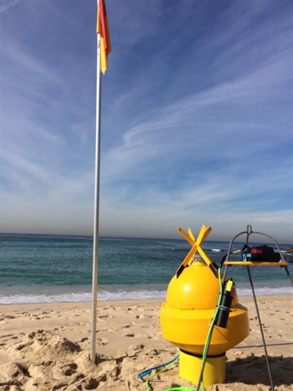 Optus Clever Buoy on launch day at Bondi Beach Monday 26 May 2014